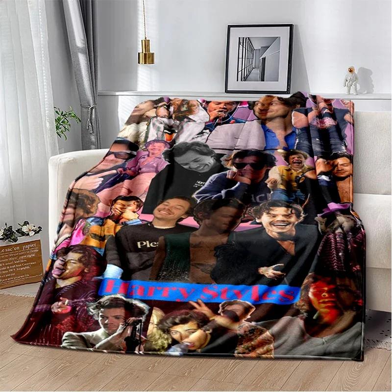 

Harry Styles Inspired Soft Flannel Throw Blanket for Bed Sofa Leisure Nap Perfect Gift for Fans Home Decor 40x50in