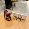 Magnetic Bracket Clear Phone Case For iPhone 17 16 15 14 13 12 11 Pro Max Plus 17Air Wireless Charging Hard Acrylic Back Cover