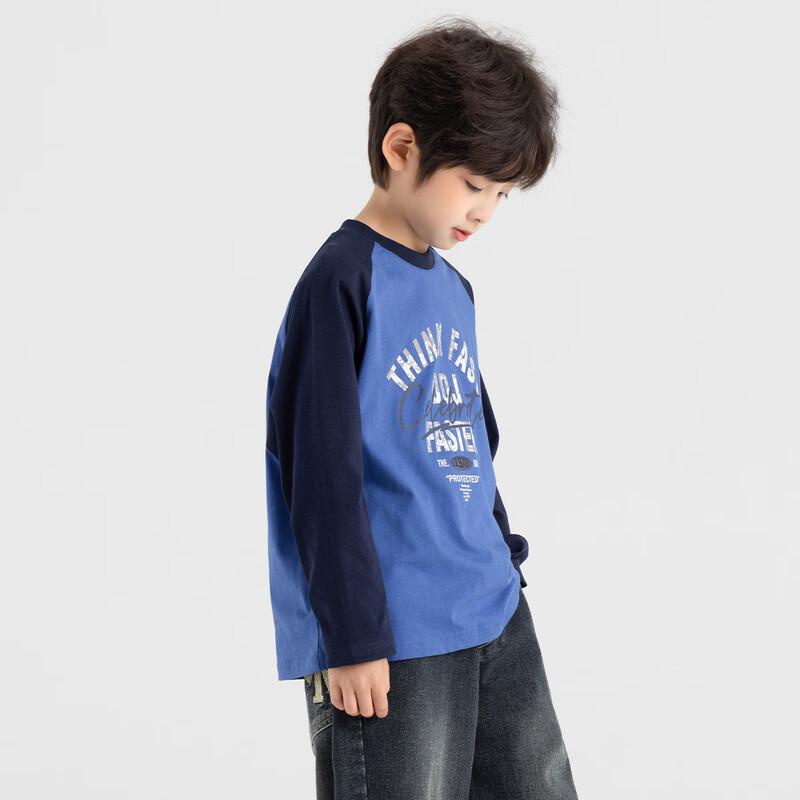 Boy s Soft Cotton American Retro Raglan Long Sleeve T-Shirt 160