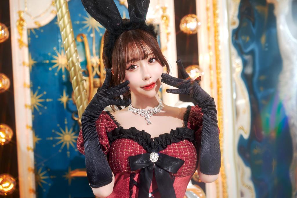 Luxterra Cosplay Halloween Rouge Bunny Red [Clear Stone] Women's