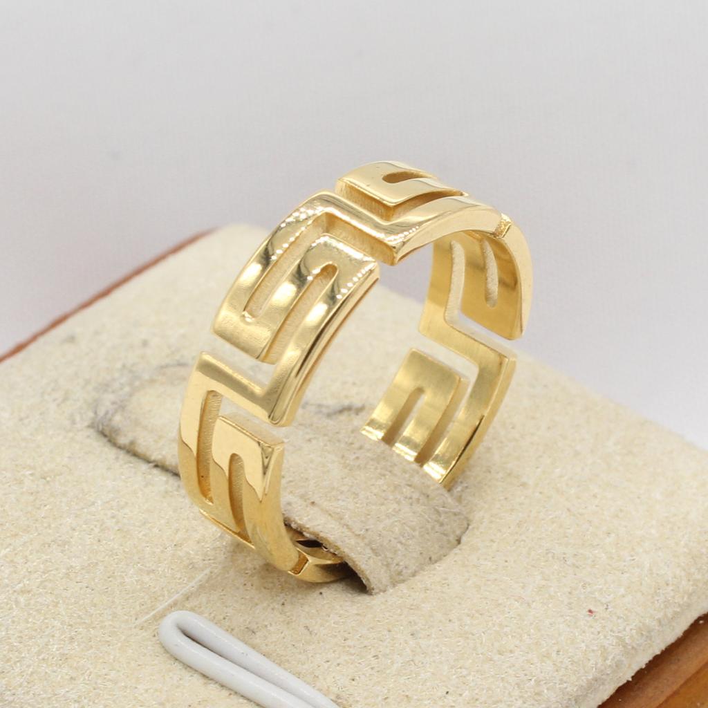 2026 Jewelry, European and American Personalized Fashion Glossy Great Wall Pattern Men's Jewelry Accessories Ring
