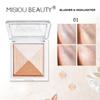 Four-Season Shimmer & Contour Palette: Natural Highlight, Brightening Powder, Fine Texture, All-in-One Blush with Four Colors.