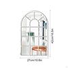 Łukowate okno ścienne lustro dekoracyjne rustykalne okno łukowe dekoracja do przedpokoju