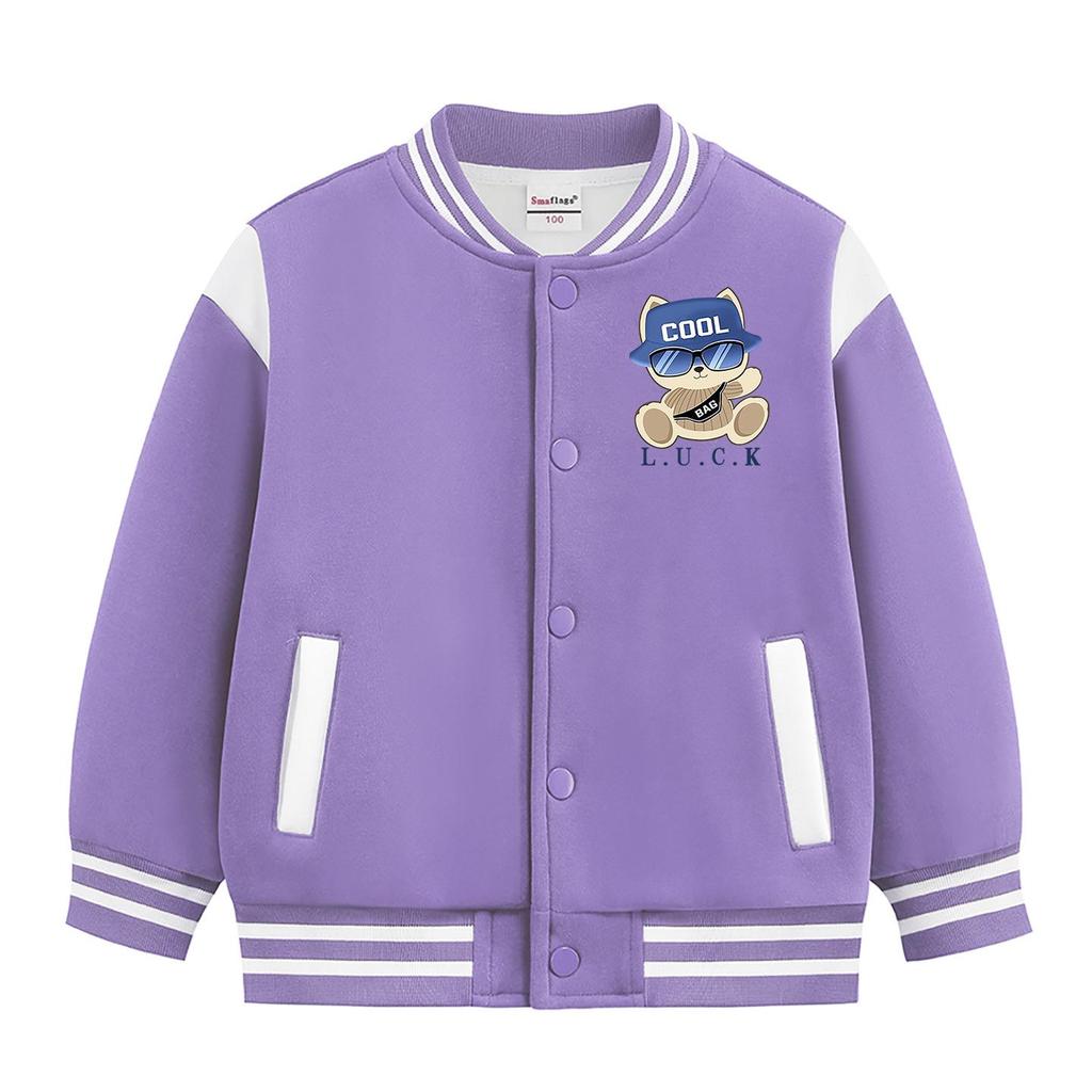 Jungen Koreanischer Stil Winter Baseballjacke mit Samt