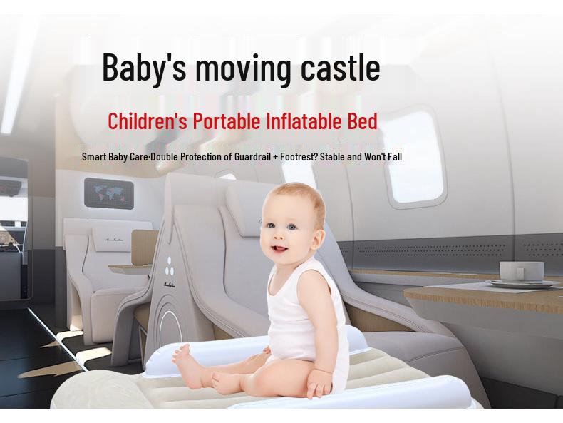 Nuovo Letto da Viaggio Gonfiabile Automatico per Bambini per Aerei e Auto