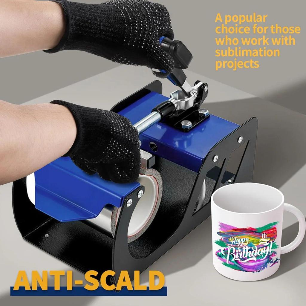 Spot Hairdressing Heat-Resistant PVC Non-Slip Gloves for Curling Irons & Straighteners