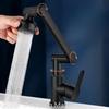 Swivel Faucet for Bathroom Sink Big Angle Rotate Spray Water Tap Single Handle Vanity Faucet Matte Black Kitchen Faucet