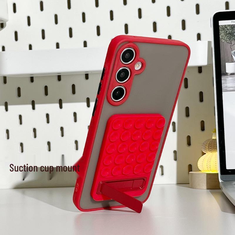 Silicone Suction Cup Phone Stand & Holder - Universal Folding Back Sticker.
