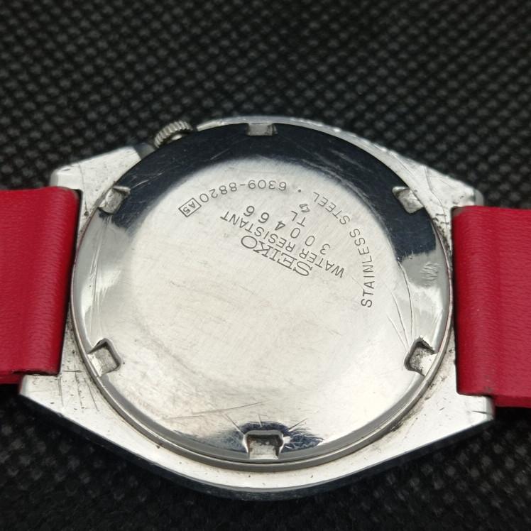 USED VINTAGE SEIKO 5 AUTOMATIC 6309A JAPAN MENS D/D WHITE WATCH 608g-a316322-2 SKU608g-a316322