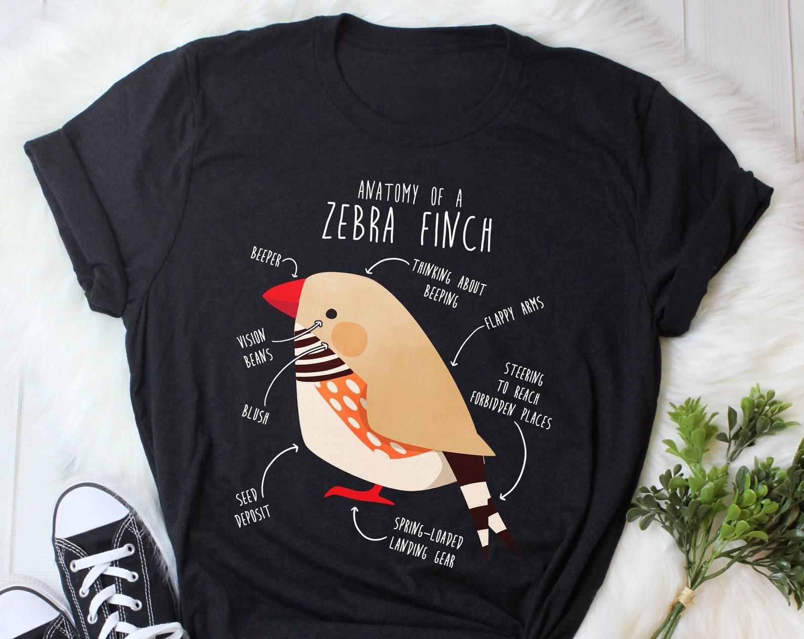 Zebra Finch Shirt, , , Bird Lover Gift, Pet Fawn Zebra Finch T-shirt, Funny Birdkeeper Tshirt, Bird Mom, Bird Dad, Cute Birdwatcher 160
