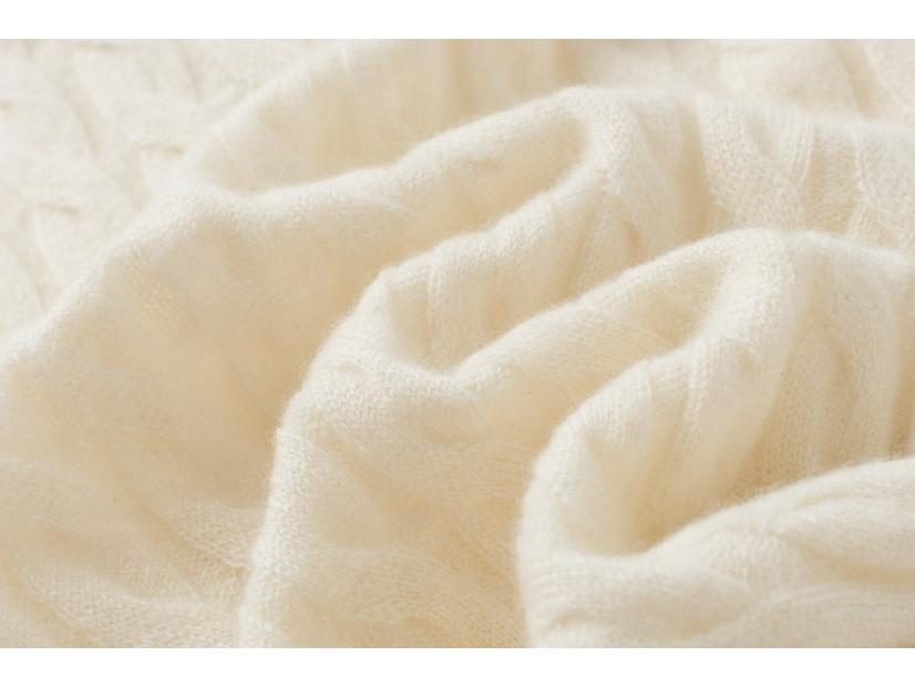 100% Pure Cashmere Cable Knit Long-Sleeve Sweater - Women's Autumn Wear