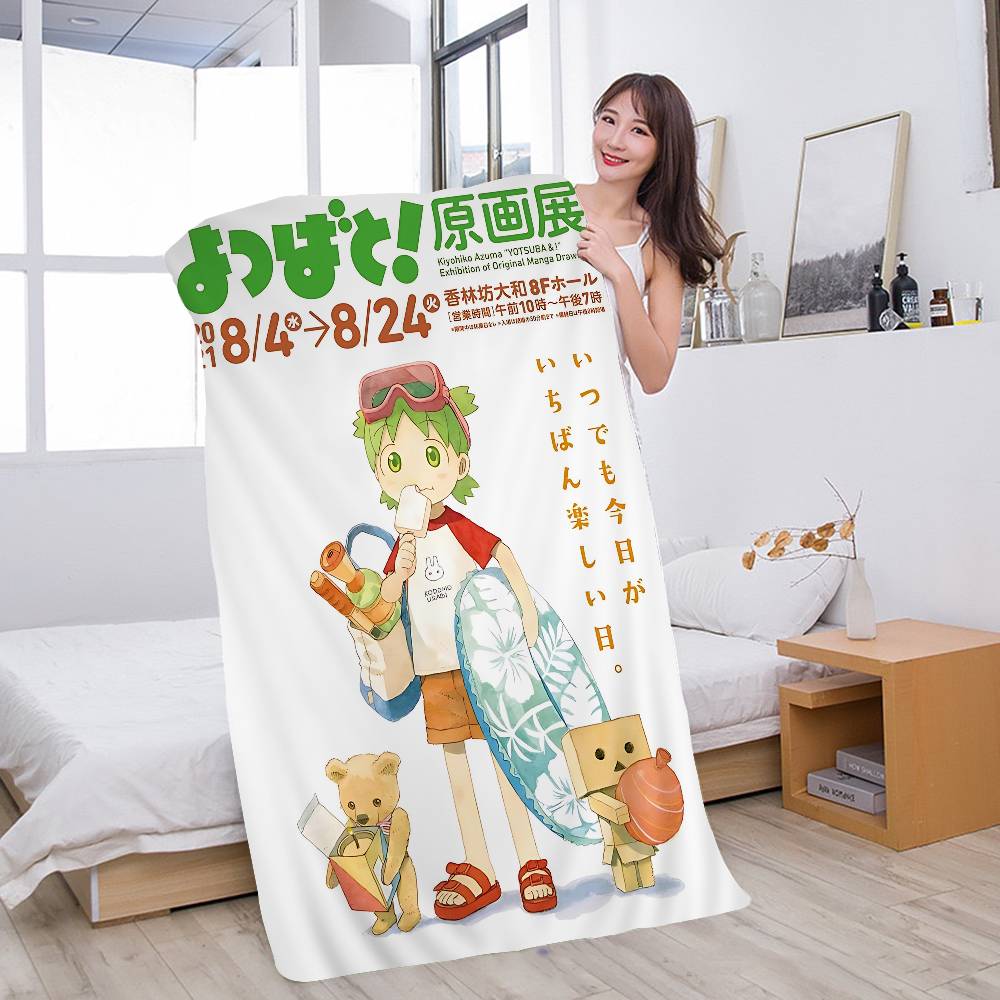 Anime Y-Yotsuba Dolce Classico Film Telo da Spiaggia Colorati Asciugamani da Bagno Per Ragazza Microfibra Asciugatura Rapida Senza Sabbia Spiaggia Yoga