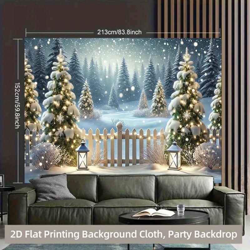 1Pcs Surface Surface Printed Decoration Background Winter Backdrop Decorations For Photo Studio Photo Booth Christams Party
