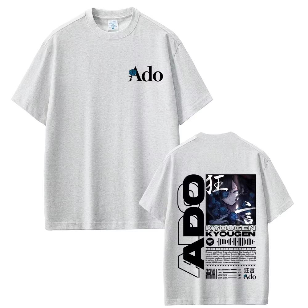 

Limited Ado World Tour 2025 Hibana T Shirts Men Women Fashion Pop Music T-shirts Male Casual Cotton Vintage Tshirt Streetwears S