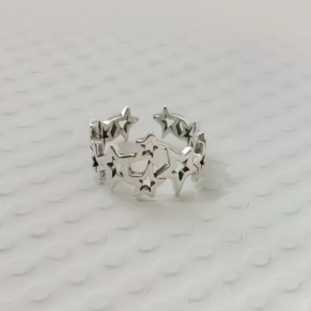 Korean Style Five-Pointed Star Saturn Universe Adjustable Ring for Girls