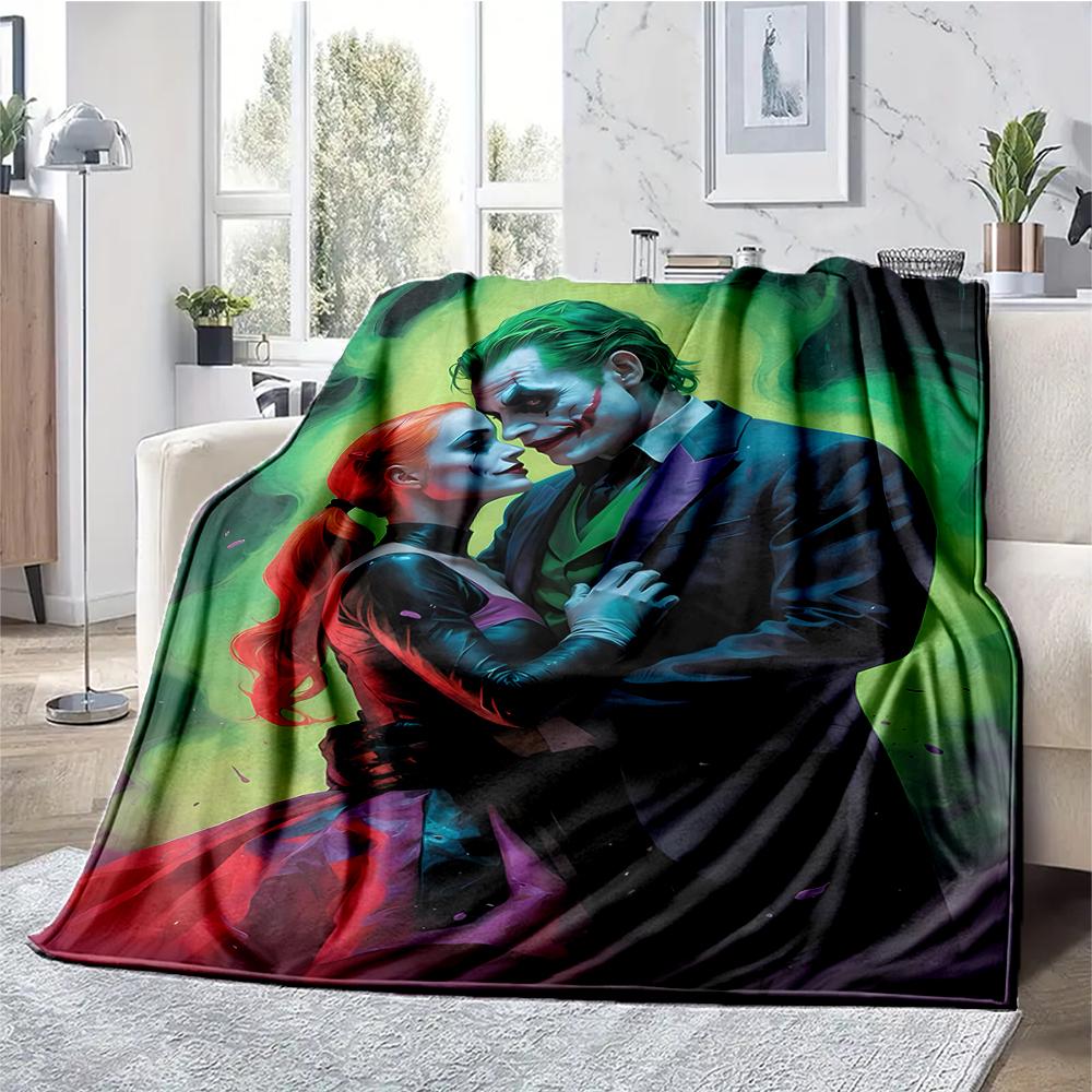 Joker Theme Printed Blanket - Perfect for Couch, Bed, Travel & Outdoor Use | Machine Washable, Cozy & Durable.