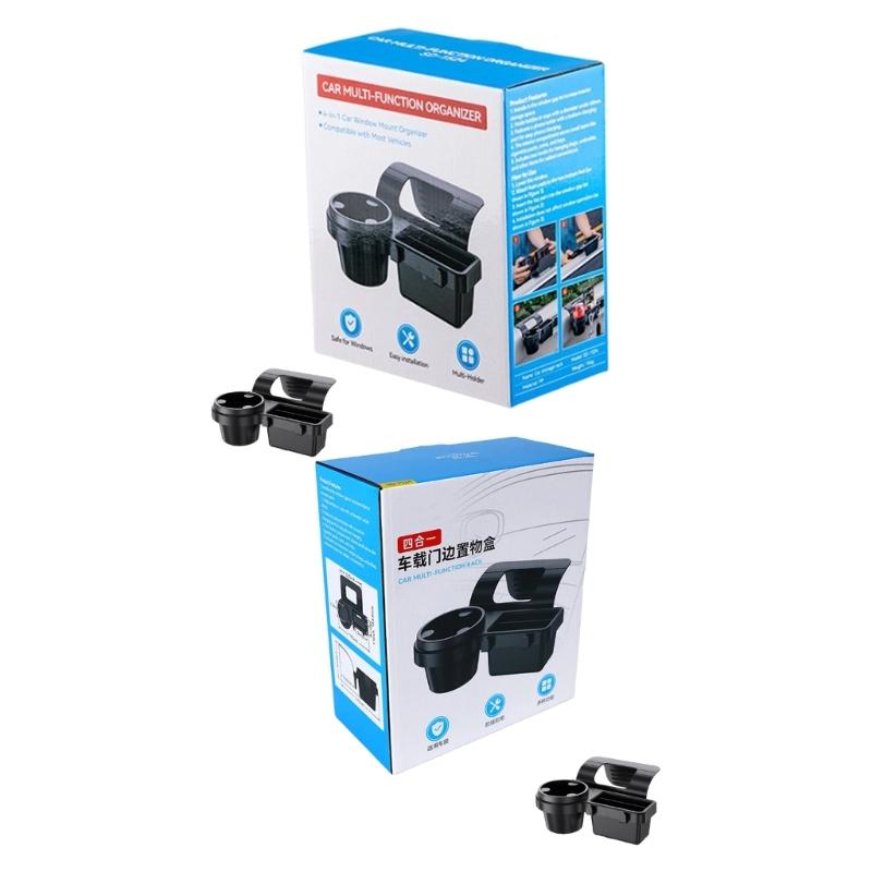 Automotive Phone Holder Organizers with Cup Holder High Load Capacity Car Window Mount Storage Rack Easy Installation