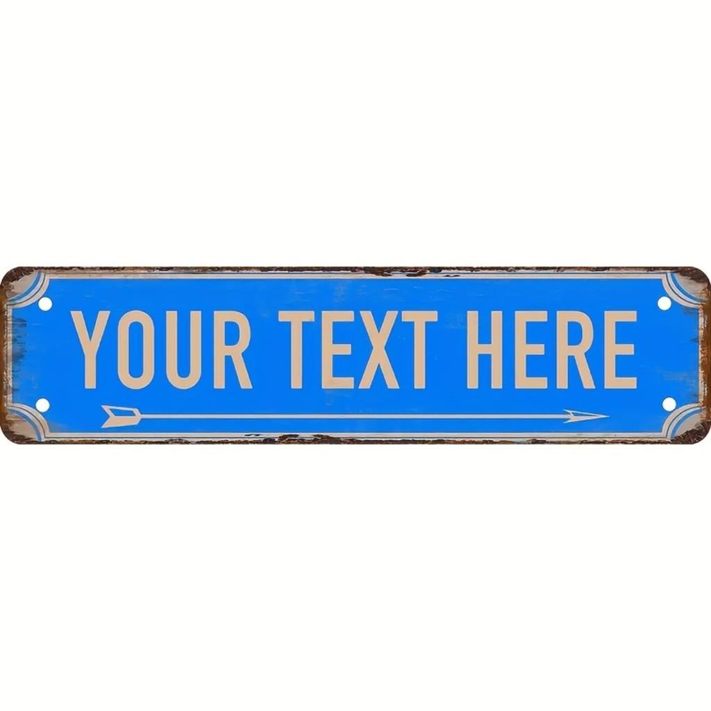 Custom Aluminum Metal Sign Personalized Street Name Plate Home Wall Decor