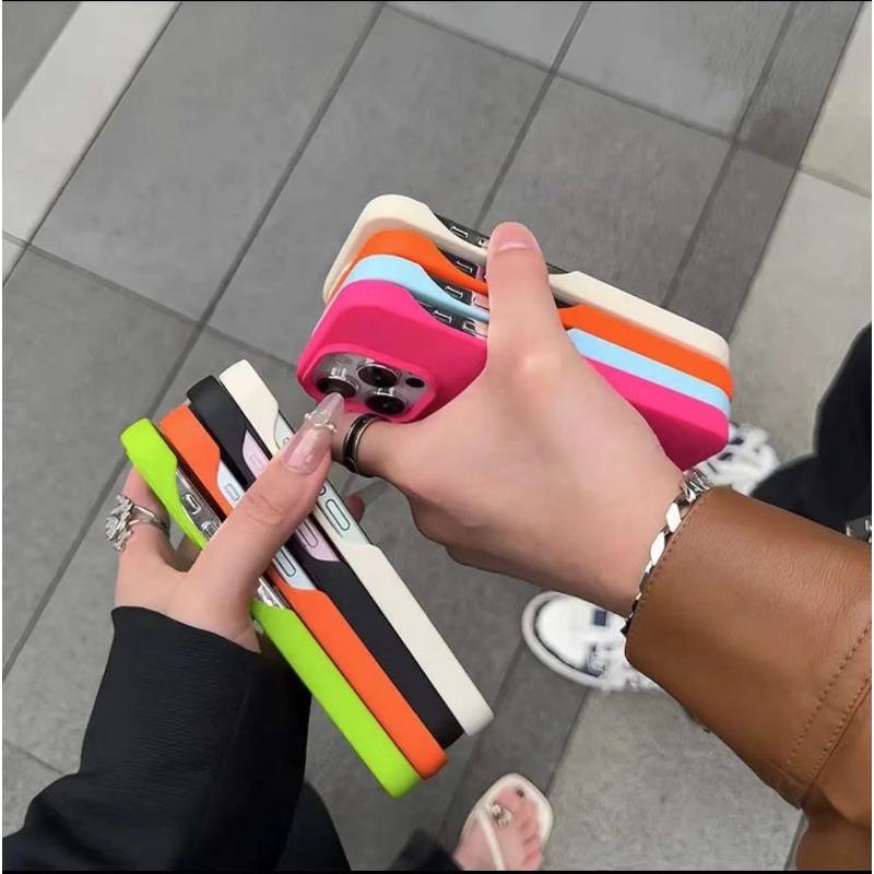 Simple Solid Color Without Borders for IPhone16promax Mobile Phone Case Liquid Silicone Apple 15 Anti Fall Soft Case