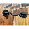 4” Privacy Hook and Eye Gate Latch Easy Lock for Barn Door, Black