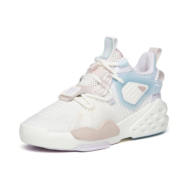 Anta Badass Fabric Synthetic Leather Shock Absorbing Non-Slip Wear-Resistant Breathable Low-Top Sports Casual Shoes Women sneakers 122128084S-1