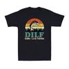 Dilf-Putain J'Aime la Pêche Saying de Pêcheur Drôle Pêcheurs Vintage T-shirt Homme