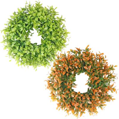 Eucalyptus Leaf Artificial Wreath PE Material Artificial Flower Simulation Plant Outdoor Party Event Garden Decoration