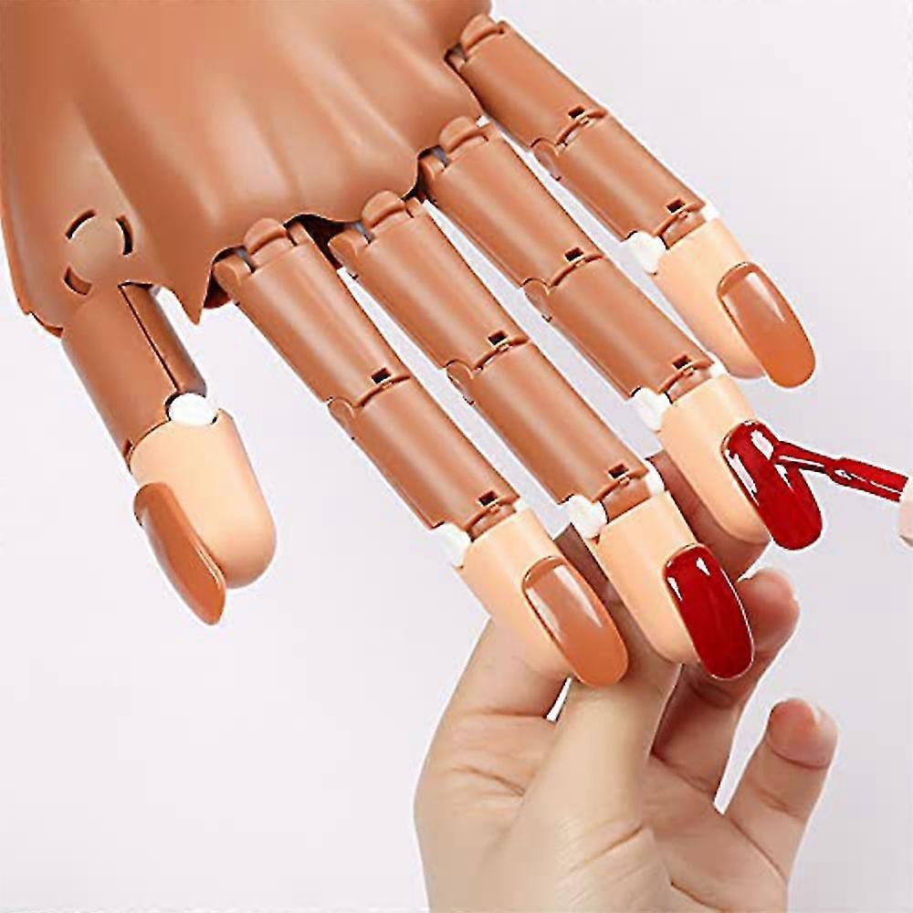 Nail Practice Hand For Acrylic Nails-flexible Nail Training Hand Kit, Fake Mannequin Model Training Hand With 300 Pcs Nail Tips, Nail Files And Clippe