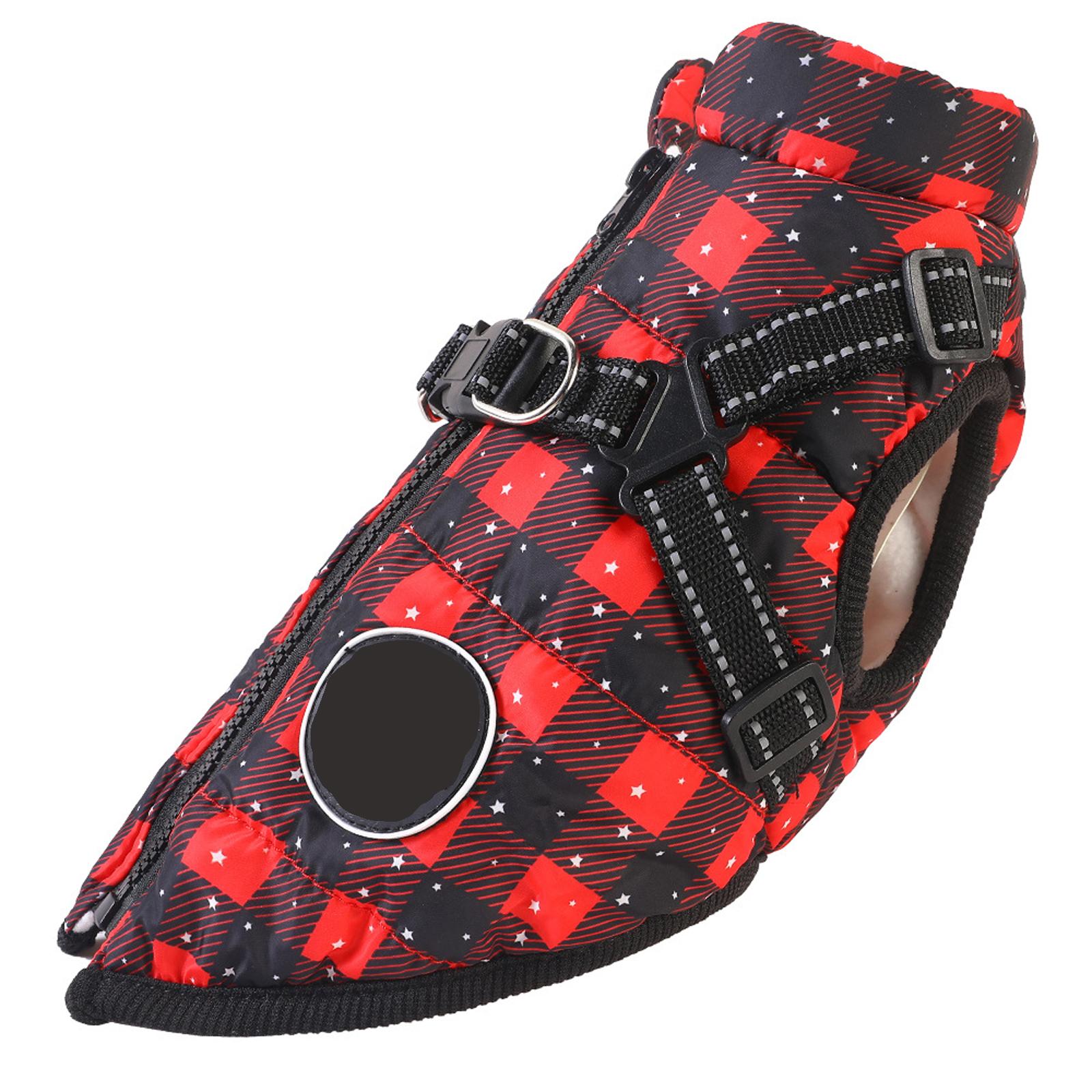 

Тепла бавовняна, утеплена одяг для собак, Зимовий лижний костюм, Цілісний бавовняний жилет для грудей і спини XL