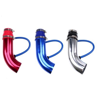 3" 76mm Air Intake Pipe Aluminum Cold Air Inlet Duct Tube Kit With Rubber Hose for Connect Filter High Air