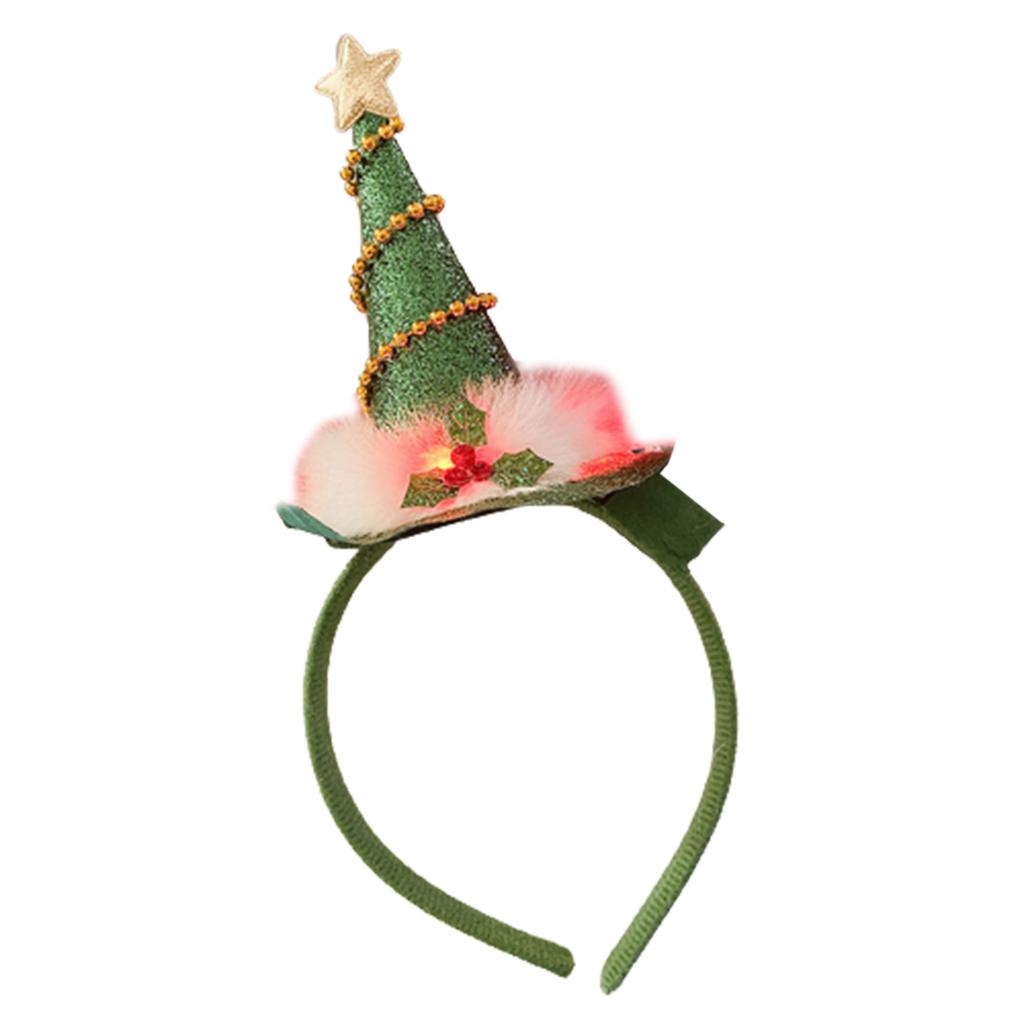 LED Luminous Christmas Headband for All Age New Year Party Hairband Festive Celebration Party Props Holiday Hair Decors