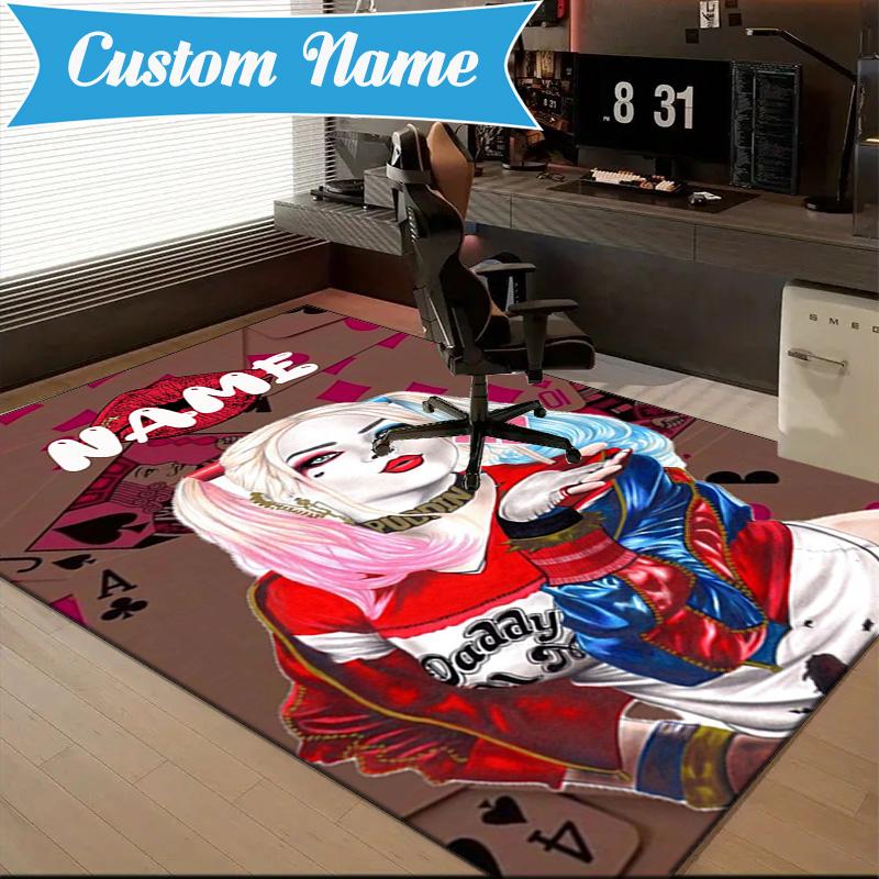 Custom Name Quinn's Money Dance Rug Game Carpet, Floor Mat for Bedroom Living Room Entryway Rug, Home Decor Idea Gift for Christmas birthday