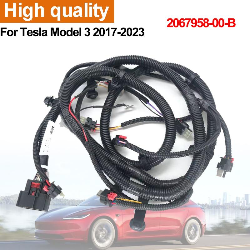 New For Tesla Model 3 2017- Car Front Radar Sensor Harness 2067958-00-B 2067958-00-C Bumper Tucked Harness Auto Accessoires
