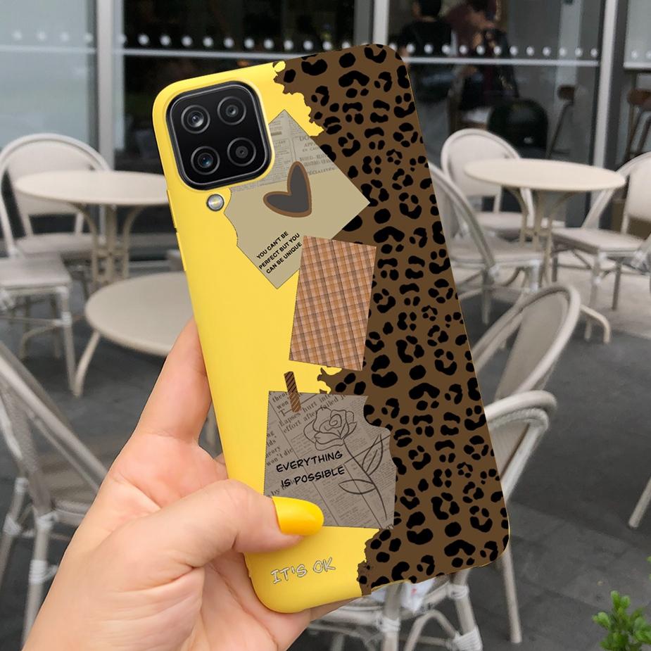 Für Samsung Galaxy A12 Hülle M12 F12 Cue Süßigkeiten Bemalte Abdeckung Weiche Silikon Handyhülle Für Samsung A12 M 12 GalaxyA12 Coque Bumper