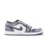 Jordan Air Jordan 1 Tomb Raider Aşınmaya Dayanıklı Düşük Bilekli Vintage Basketbol Ayakkabıları Unisex Gri Beyaz 553558-165(Takım626-)