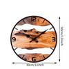Rustic Wood Wall Clock Silent Non Ticking Stylish Analog Clock Wall Decor for Bedroom Kitchen Office
