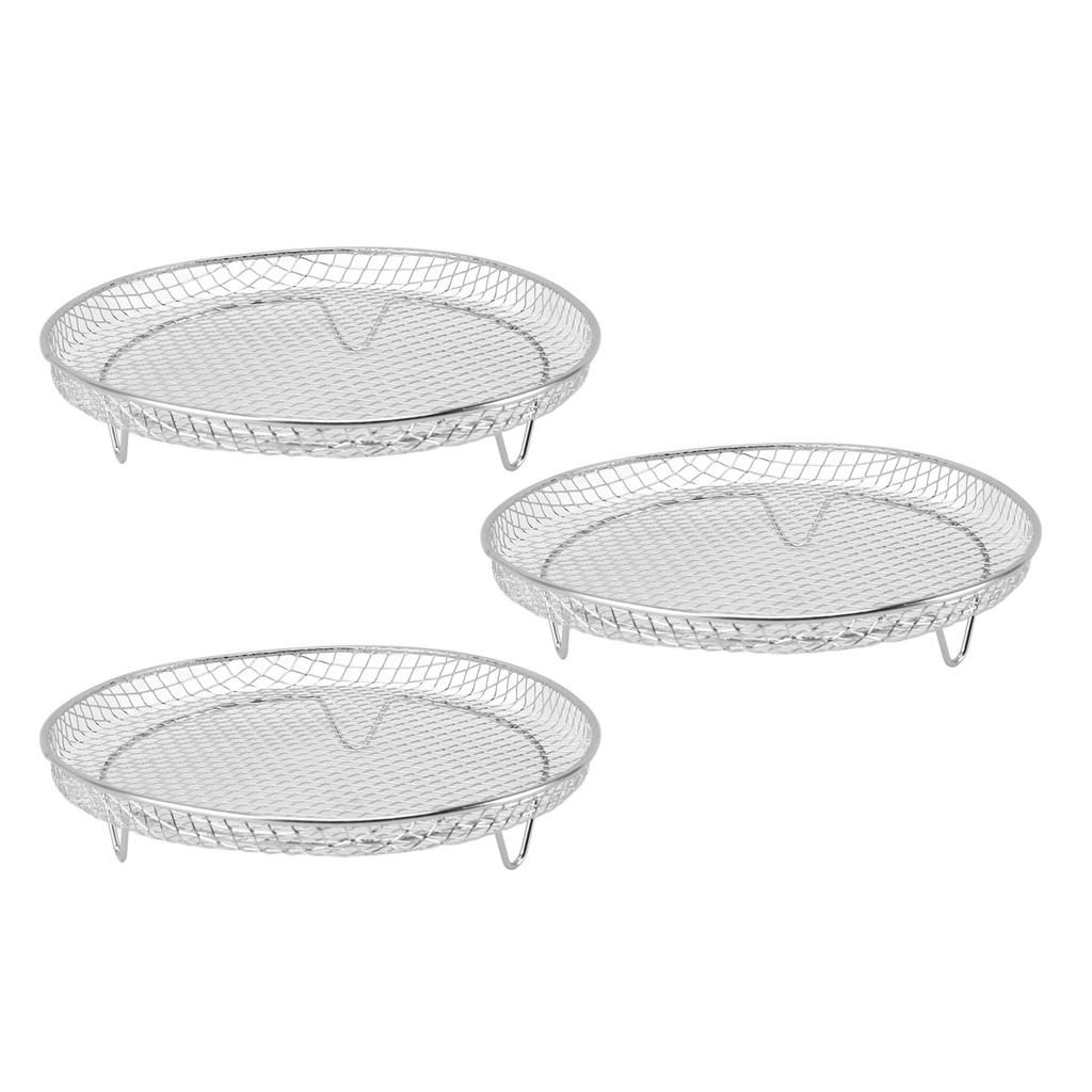 3PCS Fryer Rack Set 304 Stainless Steel Stackable Multi Layer Dehydrator Rack 8 Inch Fryer Accessories