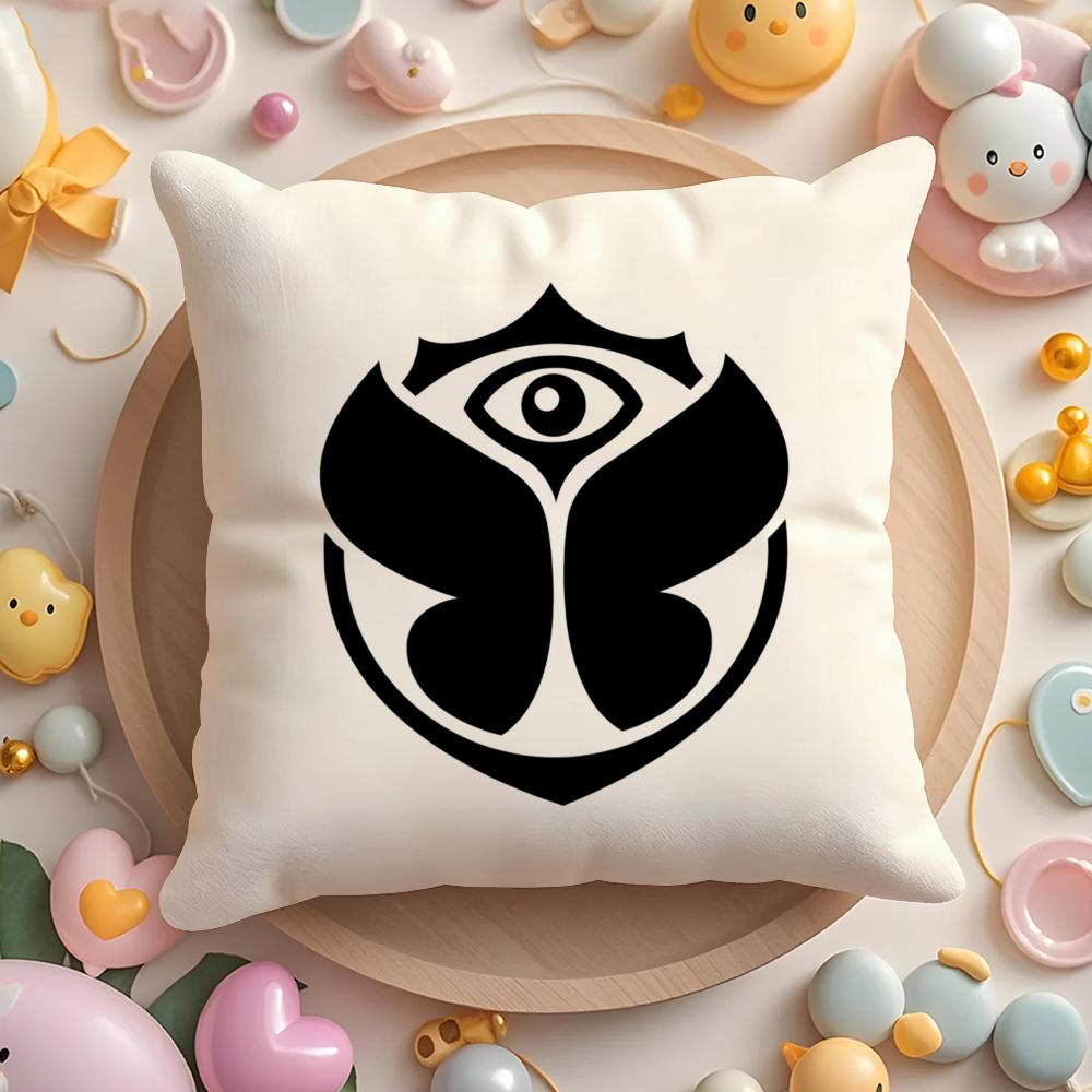 Cushion Cover Tomorrowland Music Festival Plush Fabric Soft Double-Sided Printed Sofa Warm Winter Home Gift Pillow Case