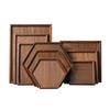 Cha Xun Solid Wood Black Walnut Rectangular Tea Tray