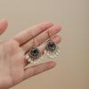 Bohemian Crystal Pearl Tassel Earrings - Ethnic Style, Artistic, Light Luxury Versatile Jewelry for Women