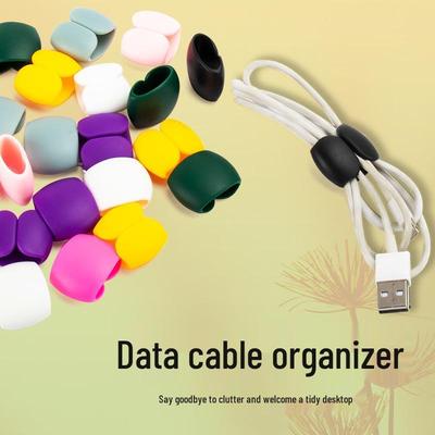 Organizér na datové kabely s navíječkou: Klipy na nabíjecí kabely a úložné řešení