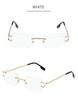 Retro Rimless Square Ocean Lens Sunglasses - Fashionable Cut-Edge Design