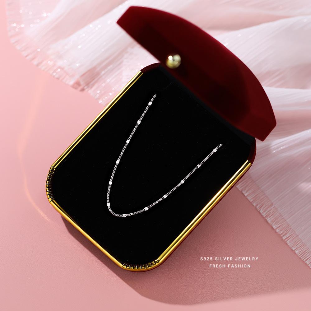 925 Sterling Silver Simple Temperament Chain Necklace Clavicular Chain for Women Birthday Gift Fashion Fine Jewelry