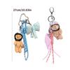 Stylish Plush Helmet Bear Keychain with bowknot Keychain Perfect For Backpacks Luggage Fashionable Daily Companion