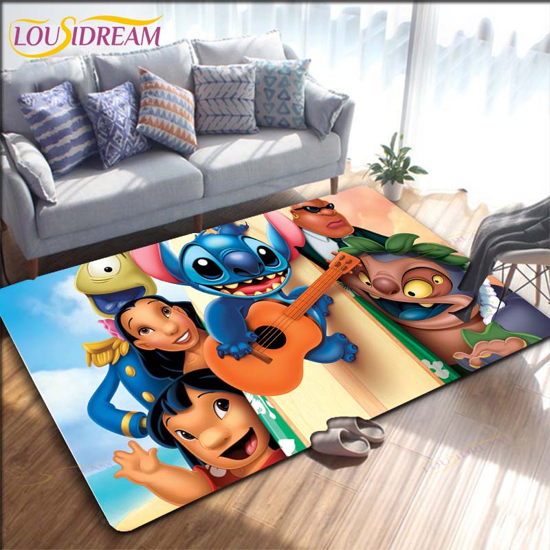 Cartoon Anime Stitch dywan do salonu rysunek sypialnia maty podłogowe dywan do zabawy dla dzieci kuchnia łazienka mata antypoślizgowa!