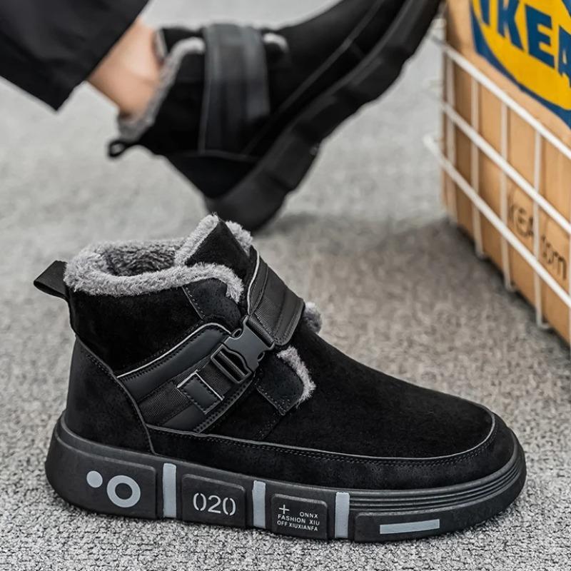 Winter Warm Snow Boots For Men Plush High Top Cotton Shoes Outdoor Anti-Skid Comfortable Casual Shoes For Mens Botas Para Hombre