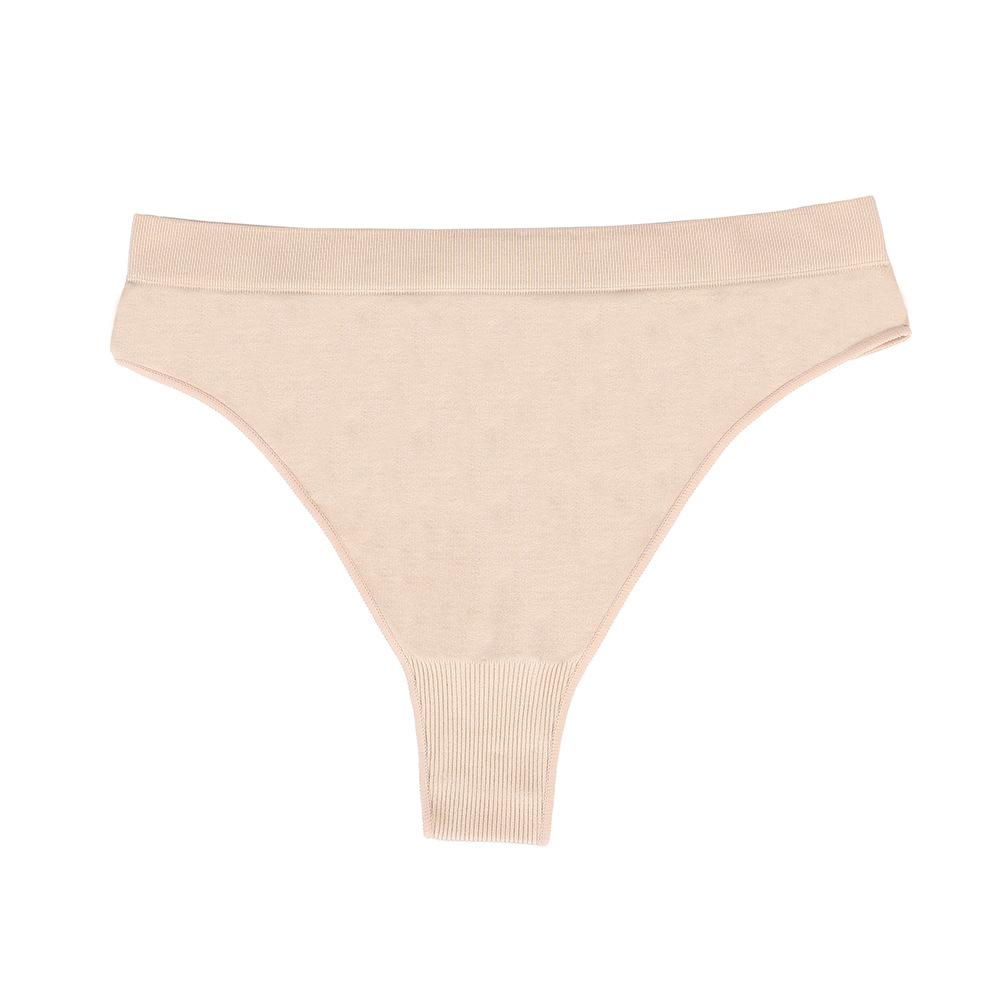 New Seamless Women's Underwear Solid Colour Sexy Thong High-Waisted Summer Ladies' Briefs