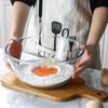 Clear Glass Salad Bowl High End Material Exquisite Workmanship Smooth Surface Elegant Design Home Kitchen Utensil