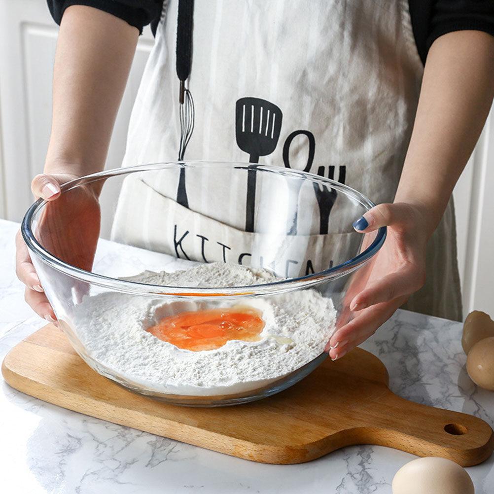 Clear Glass Salad Bowl High End Material Exquisite Workmanship Smooth Surface Elegant Design Home Kitchen Utensil