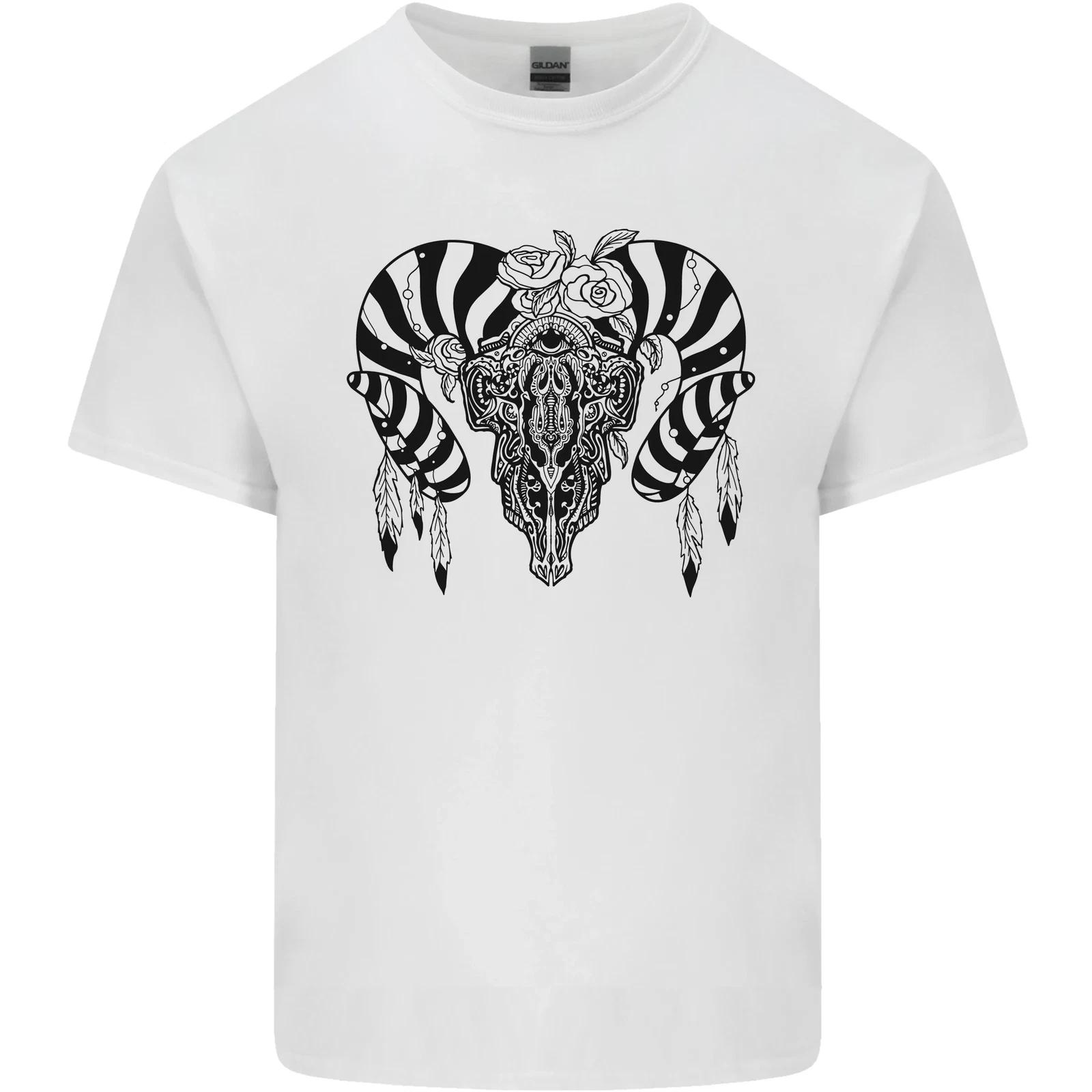 Tribal Bull Skull Buffalo Kids T-Shirt Childrens 4XL